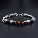 Men's Steel Bracelet Stone String Charm Jewelry Gift