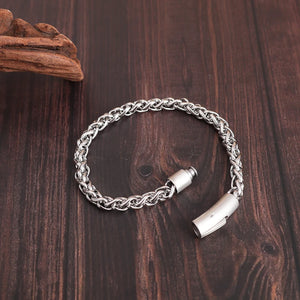 Men's Stainless Steel Golden Silver Chain Bracelet