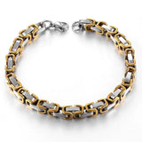 Men's Stainless Steel Byzantine Bracelet 6mm