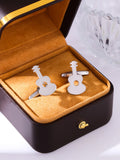 Stainless Steel Guitar Cufflinks for Men