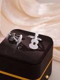 Stainless Steel Guitar Cufflinks for Men
