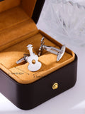 Stainless Steel Guitar Cufflinks for Men