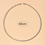 Men's Stainless Steel Keel Chain Splicing Necklace