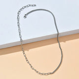 Men's Stainless Steel Keel Chain Splicing Necklace
