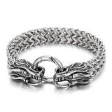 Men's Stainless Steel Mesh Chain Bracelet Rock and Roll Motorcycle