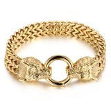 Men's Stainless Steel Mesh Chain Bracelet Rock and Roll Motorcycle