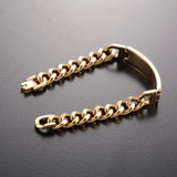 Men's Custom Medical Alert ID Bracelet - Stainless Steel