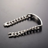 Men's Custom Medical Alert ID Bracelet - Stainless Steel