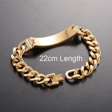 Men's Custom Medical Alert ID Bracelet - Stainless Steel