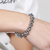 Men's Stainless Steel Skull Bracelet 10MM Chain Gothic Jewelry