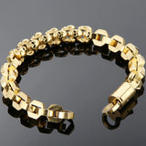 Men's Stainless Steel Skull Bracelet 10MM Chain Gothic Jewelry
