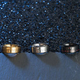 Men's Stainless Steel Spinner Rings Lucky Number Alphabet Letters