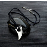 Men's Stainless Steel Wolf Tooth Pendant Chain Biker Necklace