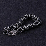 Men's Stainless Steel Bracelet Skull Retro Chain Twisted Punk Jewelry
