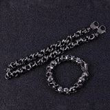 Men's Stainless Steel Bracelet Skull Retro Chain Twisted Punk Jewelry