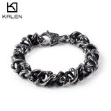 Men's Stainless Steel Bracelet Skull Retro Chain Twisted Punk Jewelry