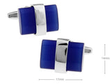 Men's Brass Stone Cufflinks Natural Square Stone Cuff Links