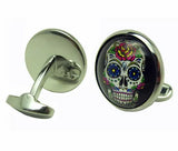 Men's Copper Sugar Skull Cuff Links