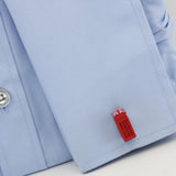 Men's Red Telephone Box Cuff Links Copper Material