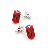 Men's Red Telephone Box Cuff Links Copper Material