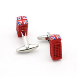 Men's Red Telephone Box Cuff Links Copper Material