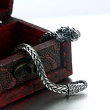 Men's Thai Silver 925 Silver Dragon Bracelet 5mm Charm 20cm Chain
