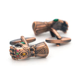 Men's Thanos Cuff Links Bronze Copper Cufflinks