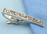 Men's Silver Red Orange Purple Tie Clip S270