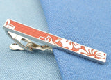 Men's Silver Red Orange Purple Tie Clip S270
