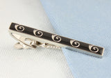 Men's Silver Red Orange Purple Tie Clip S270
