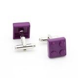 Men's Copper Toy Bricks Cuff Link in Purple