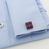 Men's Copper Toy Bricks Cuff Link in Purple