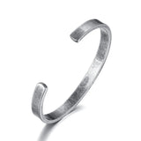 Men's Vintage Cuff Bangle Railroad Antique Solid Bracelet