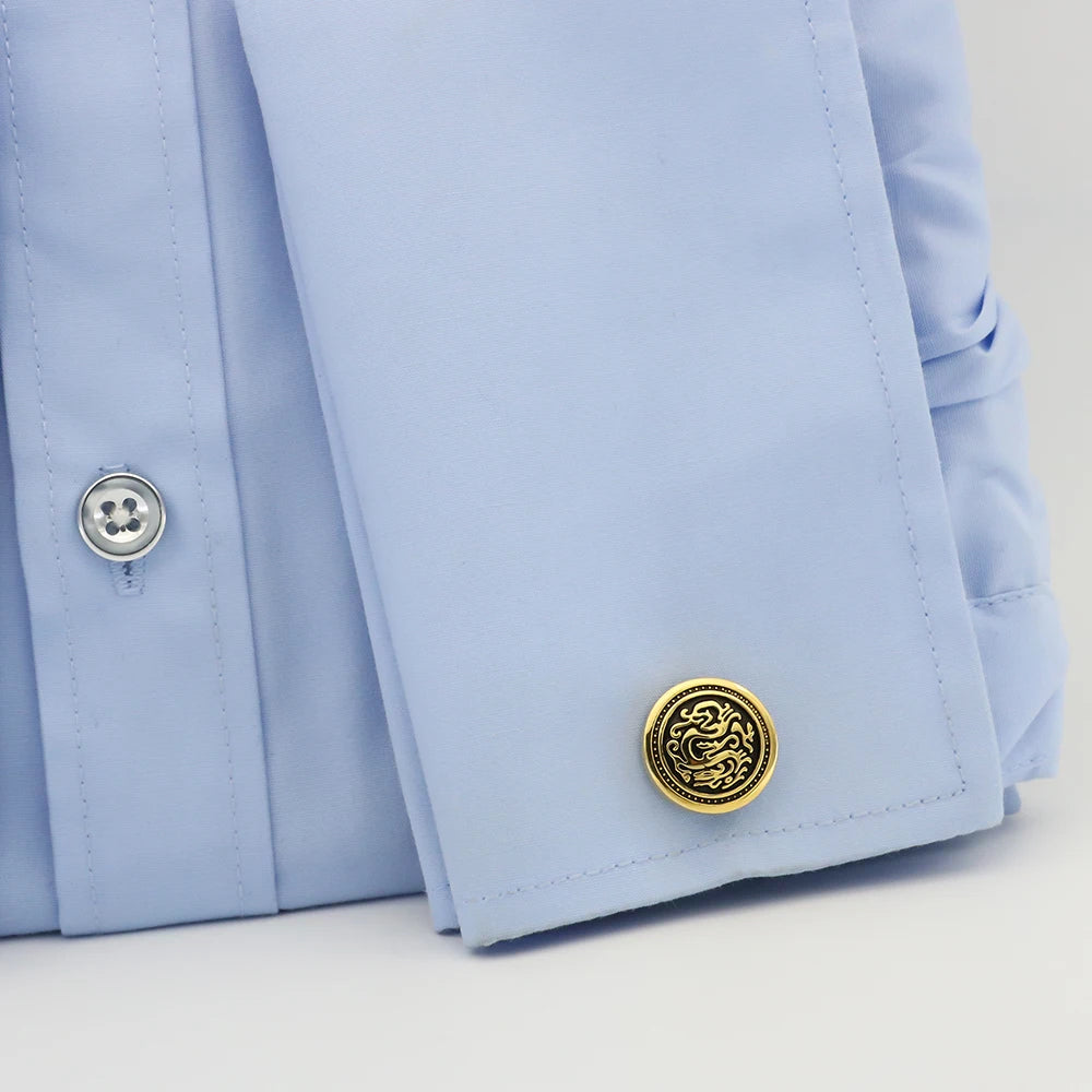 Men's Vintage Copper Chinese Dragon Cufflinks