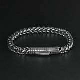 Men's Vintage Stainless Steel Punk Biker Chain Bracelet