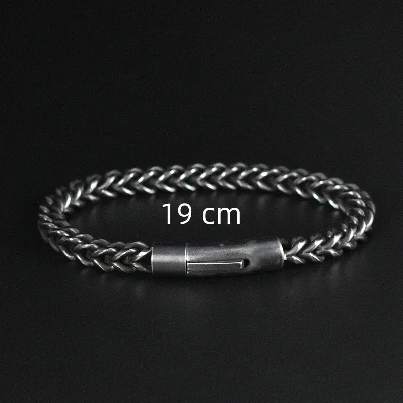 Men's Vintage Stainless Steel Punk Biker Chain Bracelet