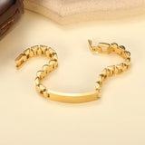 Men's Personalized Nameplate Bracelet Stainless Steel Punk Style Jewelry