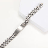 Men's Personalized Nameplate Bracelet Stainless Steel Punk Style Jewelry