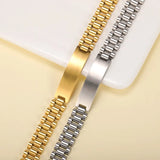 Men's Personalized Nameplate Bracelet Stainless Steel Punk Style Jewelry