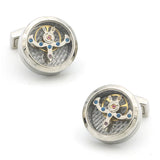 Men's Watch Movement Cuff Links Stainless Steel 4 Colors