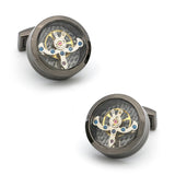 Men's Watch Movement Cuff Links Stainless Steel 4 Colors