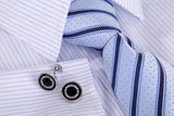Men's Brass Round Crystal Stone Cufflinks