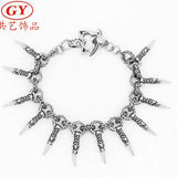 Men's Wolf Paw Titanium Steel Bracelet Rock Rider Punk Bracelet