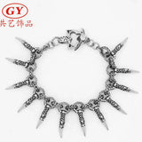 Men's Wolf Paw Titanium Steel Bracelet Rock Rider Punk Bracelet