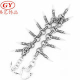 Men's Wolf Paw Titanium Steel Bracelet Rock Rider Punk Bracelet