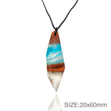 Wood Resin Necklace Epoxy Pendant DIY Jewelry Gifts