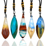 Wood Resin Necklace Epoxy Pendant DIY Jewelry Gifts