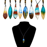 Wood Resin Necklace Epoxy Pendant DIY Jewelry Gifts