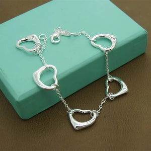 Sterling Silver Charm Bracelet for Men & Women