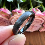Hammered Tungsten Carbide Wedding Band Rings